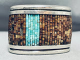 One Of The Best Vintage Native American Navajo Turquoise Heishi Sterling Silver Bracelet-Nativo Arts