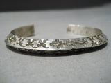 Thick And Sturdy!! Native American Sterling Silver Pueblo Bracelet-Nativo Arts