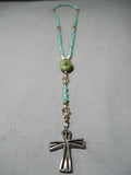Special Navajo Chrysophrase Sterling Silver Rosary Necklace Native American-Nativo Arts