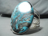 Phenomenal San Felipe Blue Diamond Turquoise Sterling Silver Bracelet-Nativo Arts