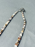 Native American One Of The Most Unique Ever Vintage Santo Domiongo White Agate Sterling Necklace-Nativo Arts