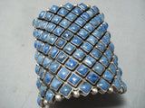 One Of The Best Native American Navajo Lapis Sterling Silver Bracelet-Nativo Arts