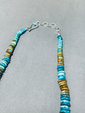 Graduating Disc Native American Navajo Turquoise Sterling Silver Necklace-Nativo Arts