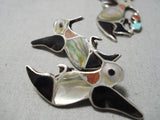 So Intricate! Vintage Zuni Native American Hummingbird Sterling Silver Necklace-Nativo Arts