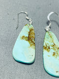 Native American Gorgeous Santo Domingo Royston Turquoise Sterling Silver Earrings-Nativo Arts