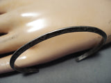 Wonderful Vintage Navajo Native American Sterling Silver Bracelet Old-Nativo Arts