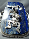 Best Vintage Native American Navajo Watermelon Clown Lapis Sterling Silver Bracelet Cuff-Nativo Arts