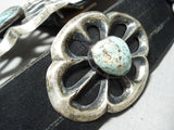 Heavy Older Vintage Native American Navajo Old Deposit Turquoise Sterling Silver Concho Belt-Nativo Arts