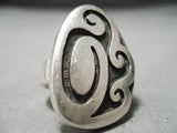 Expressive Vintage Hopi Sterling Silver Ring Old Native American-Nativo Arts