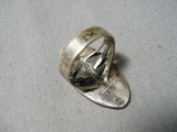 Picturesque Vintage Native American Navajo Turquoise Sterling Silver Ring Old-Nativo Arts