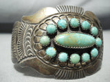 Heavy Patina Vintage Native American Navajo Royston Turquoise Sterling Silver Bracelet-Nativo Arts