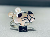 Authentic Pink Panther Native American Pink Shell Sterling Silver Ring-Nativo Arts