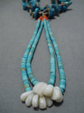 Astounding Vintage Navajo Native American Turquoise And Heishi Necklace-Nativo Arts