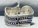 Intricate Vintage Southwestern Sterling Silver Clasp Bracelet-Nativo Arts