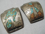 Authentic Vintage Native American Navajo Thomas Singer Turquoise Sterling Silver Bracelet Links-Nativo Arts