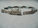 Superb Vintage Native American Navajo Turquoise Sugulite Synthetic Opal Sterling Silver Bracelet-Nativo Arts