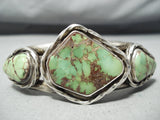 Heavy Vintage Native American Navajo Orvil Jack Turquoise Sterling Silver Bracelet-Nativo Arts
