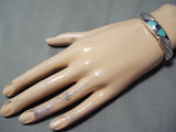 Important Vintage Native American Navajo Ray Tracey Turquoise Sterling Silver Bracelet-Nativo Arts