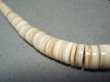 Native American Outstanding Santo Domingo Melon Shell Sterling Silver Necklace-Nativo Arts