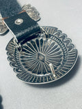 Heavy Detailed 310 Grams Vintage Native American Navajo Sterling Silver Concho Belt-Nativo Arts