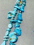 200 Gram Vintage Native American Navajo Turquoise Sterling Silver Necklace-Nativo Arts