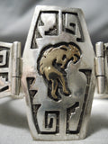 Important Vintage Native American Navajo 14k Gold Sterling Silver Link Bracelet-Nativo Arts