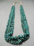 One Of The Best Vintage Native American Navajo Turquoise Heishi Squawtie Necklace Old-Nativo Arts
