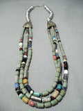 Best Authentic Vintage Native American Navajo Thomas Singer Turquoise Sterling Silver Necklace-Nativo Arts