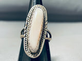 Beautiful Vintage Native American Navajo Pink Shell Sterling Silver Ring-Nativo Arts