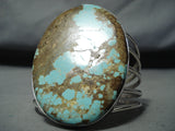 Enormous San Felipe Native American 8 Turquoise Sterling Silver Bracelet-Nativo Arts