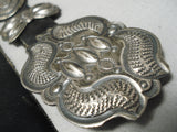 Important Martha Cayatineto Sterling Silver Vintage Native American Navajo Concho Belt-Nativo Arts