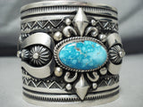 Best Authentic Native American Navajo Albert Jake Turquoise Sterling Silver Bracelet-Nativo Arts