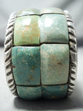 Striking San Felipe Native American Royston Turquoise Sterling Silver Bracelet-Nativo Arts
