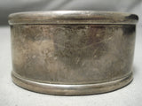 Important Vintage Native American Zuni Hand Wrought Sterling Silver Bracelet Cuff Old-Nativo Arts
