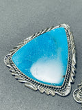 Unique Vintage Native American Navajo Ben Begaye Turquoise Sterling Silver Earrings-Nativo Arts