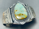 Exceptional Native American Navajo Royston Turquoise Sterling Silver Bracelet Signed-Nativo Arts