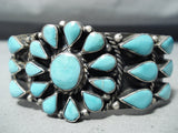 Mary C Vintage Native American Navajo Turquoise Sterling Silver Bracelet Old-Nativo Arts