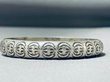 Tremendous Vintage Native American Navajo Sterling Silver Bangle Bracelet-Nativo Arts