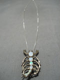 Magnificent Native American Navajo Scorpion Pin Pendant Chain Necklace Set-Nativo Arts