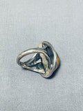 Superior Vintage Native American Navajo Tigers Eye Sterling Silver Ring-Nativo Arts