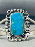 Freddy Platero Vintage Native American Navajo Turquoise Sterling Silver Bracelet-Nativo Arts
