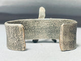 Heavy 87 Gram Vintage Native American Navajo Turquoise Sterling Silver Dragonfly Bracelet-Nativo Arts