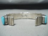 Spectacular Vintage Native American Navajo Sleeping Beauty Turquoise Sterling Silver Bracelet-Nativo Arts