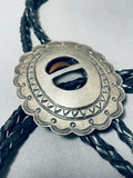 Incredible Vintage Native American Navajo Sterling Silver Concho Bolo-Nativo Arts