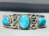 Lasso Love Vintage Native American Navajo Turquoise Sterling Silver Bracelet Old-Nativo Arts