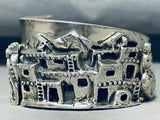 Extreme Intricacy Vintage Native American Navajo Pueblo Sterling Silver Bracelet-Nativo Arts