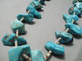 Stunning Vintage Navajo Spiderweb Turquoise Native American Necklace Old-Nativo Arts
