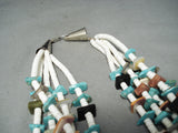 Native American One Of The Biggest Best Vintage Santo Domingo Turquoise Sterling Silver Necklace-Nativo Arts