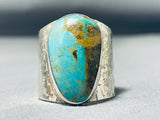 Fabulous Native American Navajo Royston Turquoise Sterling Silver Ring-Nativo Arts