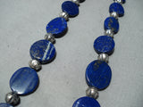 Incredible Navajo Lapis Sterling Silver Necklace Native American-Nativo Arts
